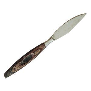 Wood Handle Knife 8" Japan vtg midcentury boho minimalist mixed material